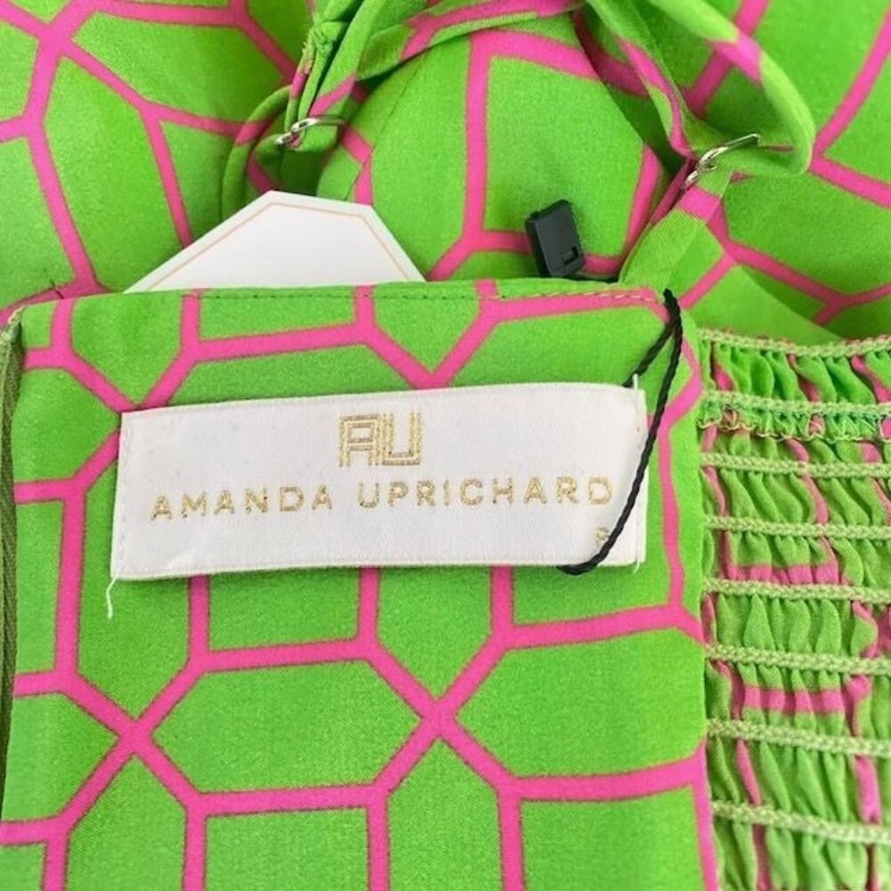 Amanda Uprichard Silk Mini Dress Green Size X- Small - Picture 7 of 16